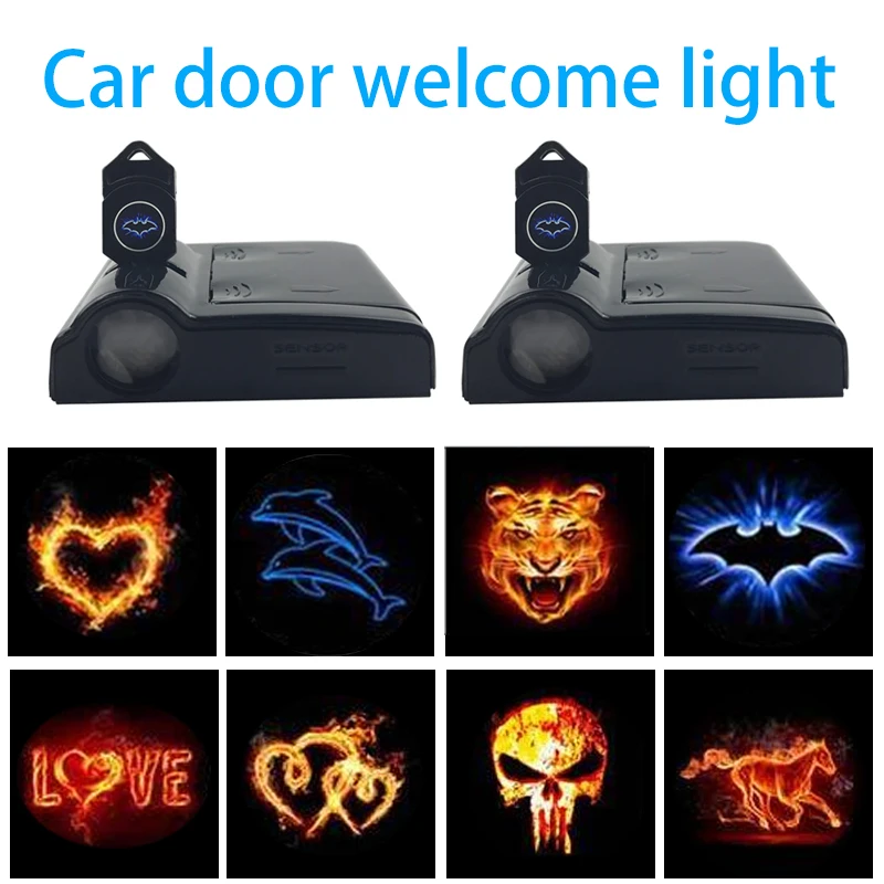 1pcs Universal Car Door Light Wireless LED LOGO Projector Laser