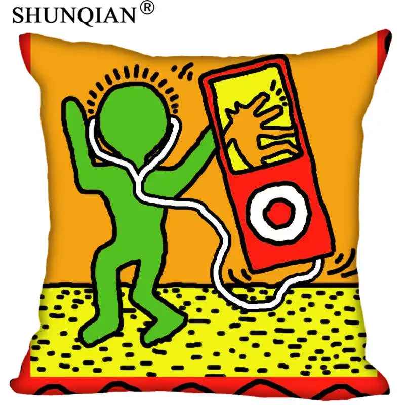 Customized Pillow Cover Keith Haring Decorative Pillowcase Square Zipper Pillow Cover 20X20cm 35X35cm 40x40cm - Цвет: 18