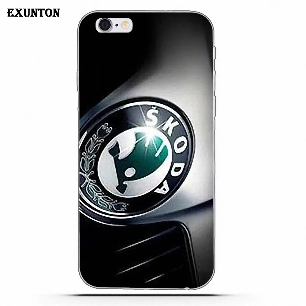 Мягкий чехол с логотипом Skoda для Apple iPhone 4 4S 5 5C SE 6 6S 7 8 Plus X для Apple iPhone 4 4S 5 5C SE 6 6S 7 8 Plus X