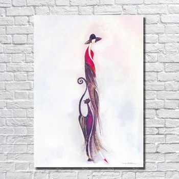 

Sexy Women with Animal Hand Painted Oil Painting Modern Canvas Art Painting for Living Room Decor Hang Pictures No Framed