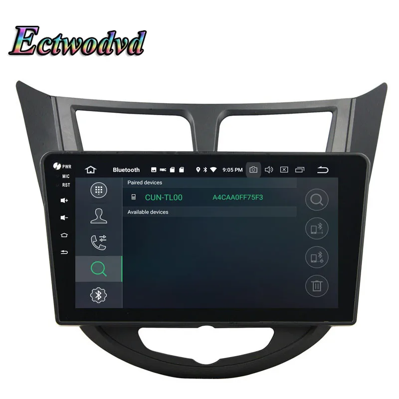 Flash Deal Ectwodvd Octa Core 4G RAM 64G ROM Android 9.0 Car Multimedia DVD Player GPS HeadUnit for Hyundai Verna,Accent,Solaris 2011-2012 9