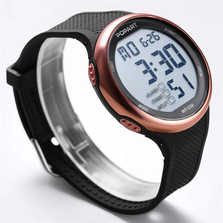 POPART Men's Watches Stop Watch Week Chronograph Alarm LED Digital Sport Wrist Watch Waterproof Clock Man Sport Watches For Men POPART Men's Watches Stop Watch Week Chronograph Alarm LED Digital Sport Wrist Watch Waterproof Clock Man Sport Watches For Men
