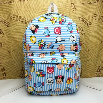 

40 or 36cm Stitch Mickey Canvas Backpacks Rucksacks Cartoon Knapsack School Backpack student Bags travel Unisex New Gifts