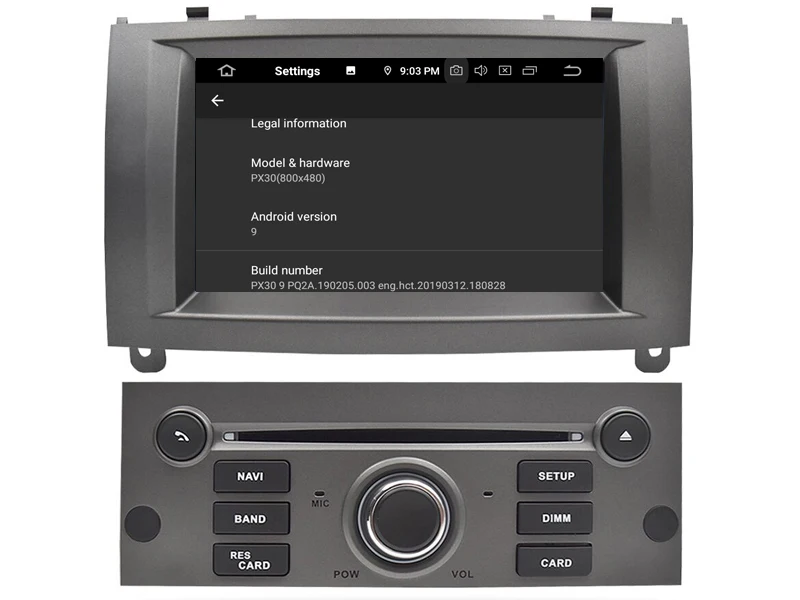 Top Navirider autoradio gps navigation android 9.0 car radio Player for PEUGEOT 407 multimedia dvd aux stereo AUTO accessories 5