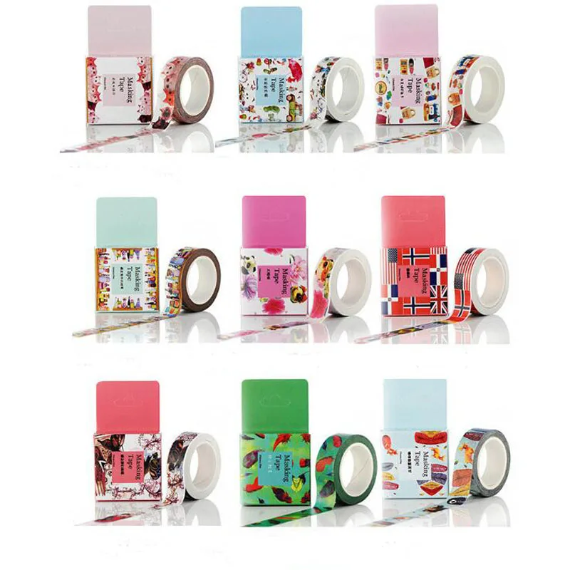 

Creative Retro Style Washi Tape DIY Japanese Paper Decorative Adhesive Tape Cartoon Series Masking Tape Stickers 1PCS