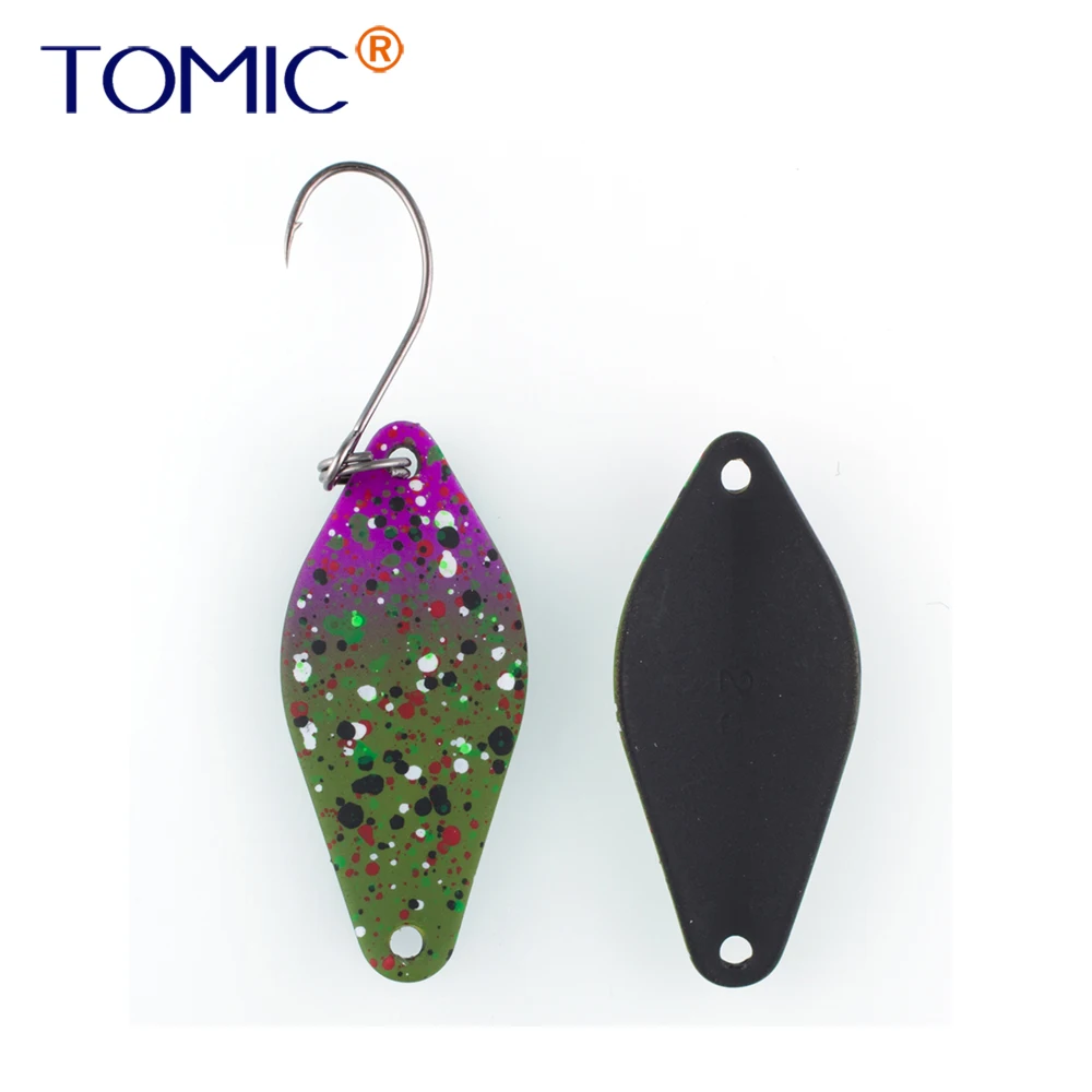 Tomic 2.5g trout area fishing spoons brass copper matt colors hard