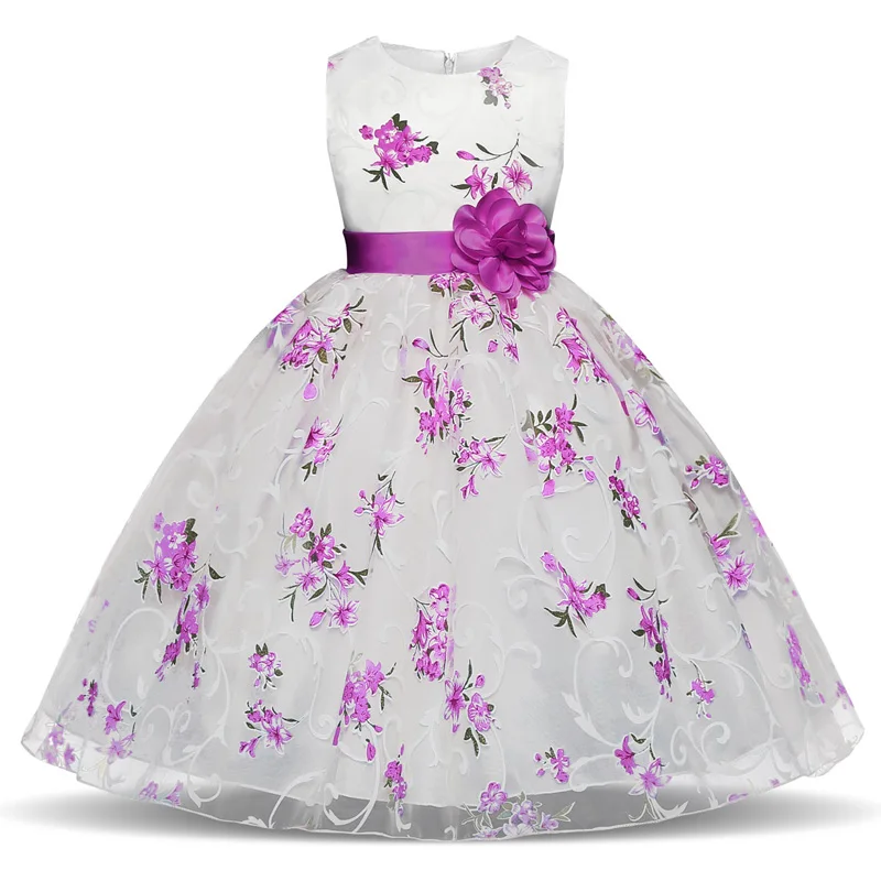 Baby Flower Girl Dresses For Girls Wedding Event Birthday Floral Vestido Tutu Dress Princess Kids Holiday Wear Formal Prom Gown