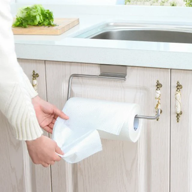 Best Offers QuickDone Stainless steel The Door Hanging Roll Paper Towel Rack Hanging Holder Organizer Kitchen Cabinet Cupboard Hanger KC1629 Best Offers QuickDone Stainless steel The Door Hanging Roll Paper Towel Rack Hanging Holder Organizer Kitchen Cabinet Cupboard Hanger KC1629