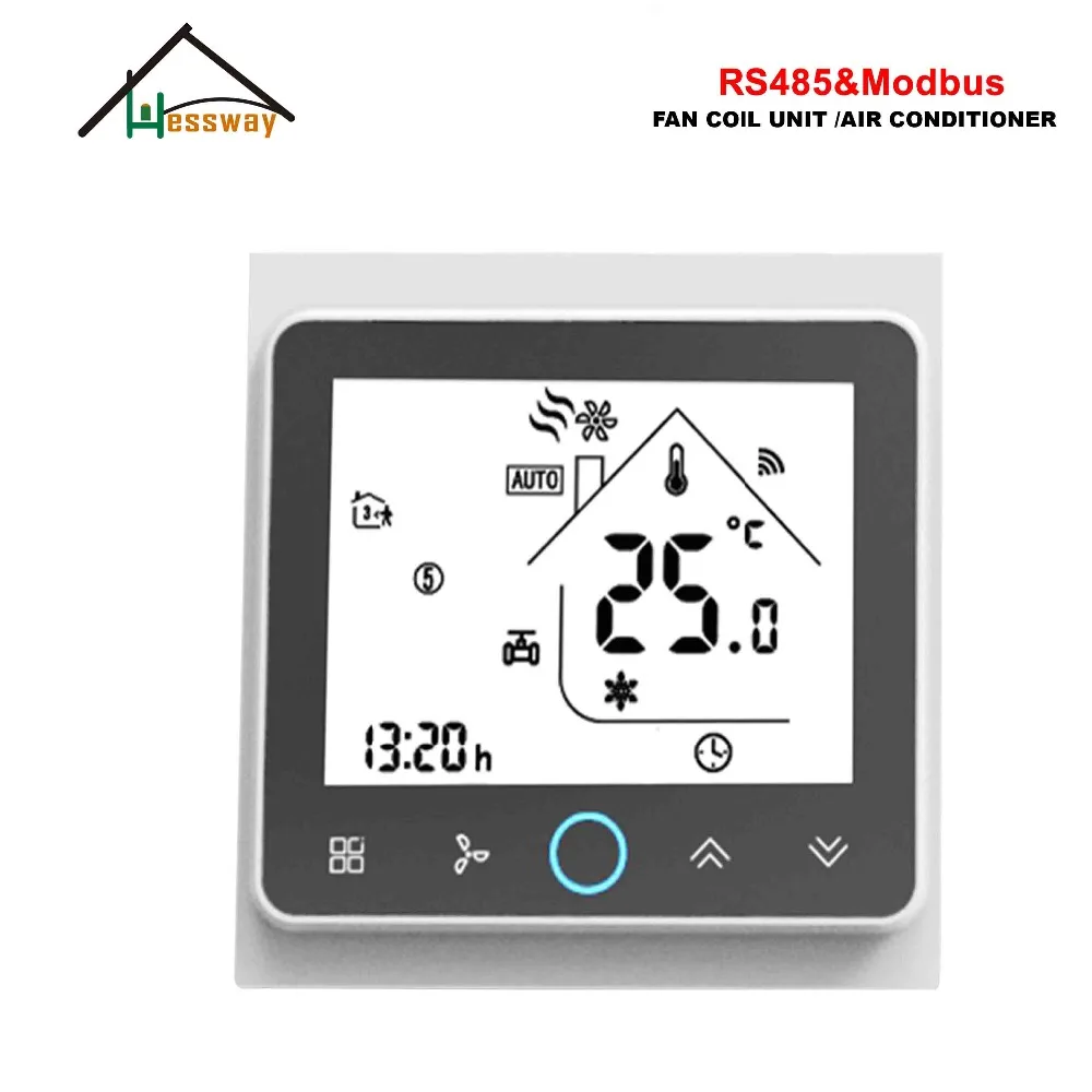 HESSWAY 4 трубный 2 фанкойл Цифровой комнатный термостат modbus RS485 для охлаждения