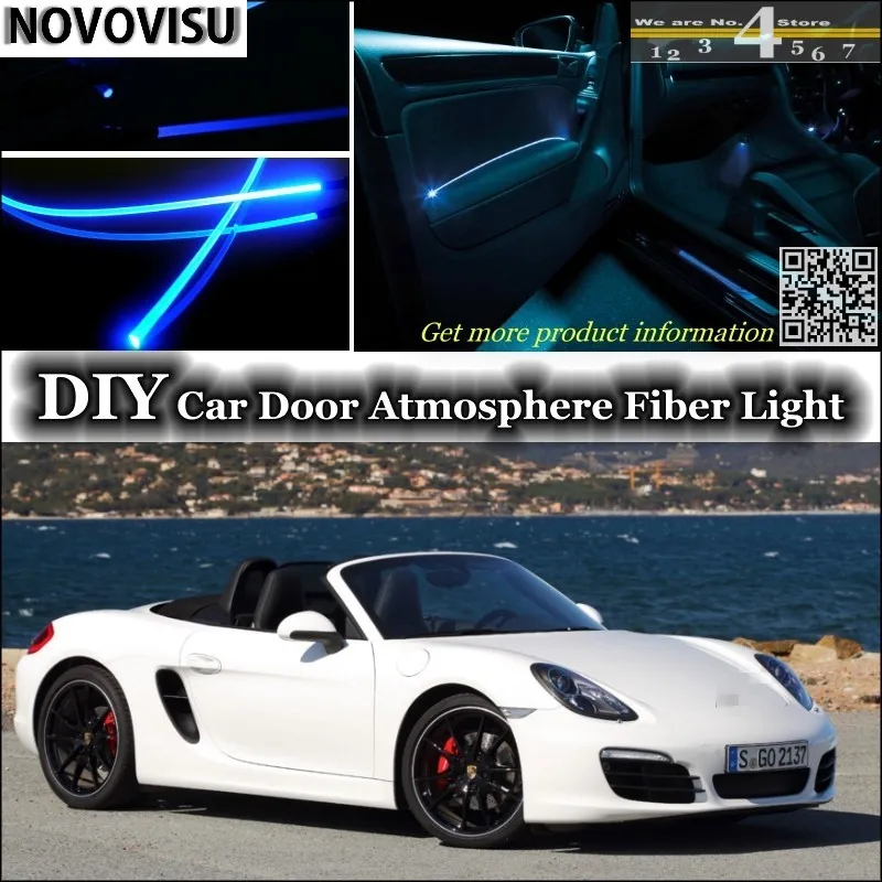 NOVOVISU For Porsche Boxster 986 987 981 interior Ambient Light Atmosphere Fiber Optic Lights Inside Door Panel illumination 03