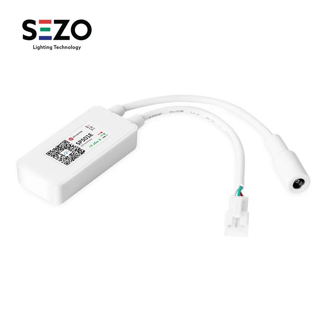 

SP501E Wifi Addressable RGB LED Strip Controller for WS2811 WS2812B Amazon Alexa Smart SPI Voice APP Control for Andriod DC5-24V