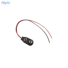 100 шт Черный I-type 9 V PPP3 провод батареи Соединительная защелкивающаяся защелка корпус гнездо с проводами