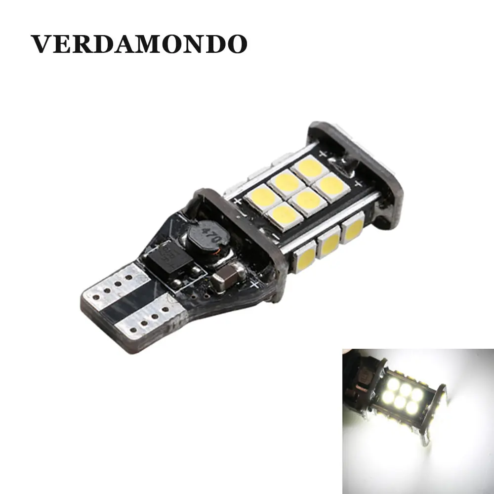 Светодиодная лампа T15 921 912 W16W WY16W 24 SMD 3030 без ошибок CANBUS стоп-сигнал для автомобиля