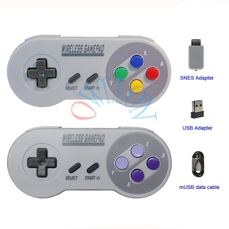 

Wireless Gamepads 2.4GHZ Joypad Joystick Controller for SNES Super Nintendo Classic MINI Console remote Accessories 023