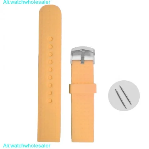 20mm Nice Deep Peach Silicone Jelly Rubber Ladies Watch Band Straps WB1053G20JB