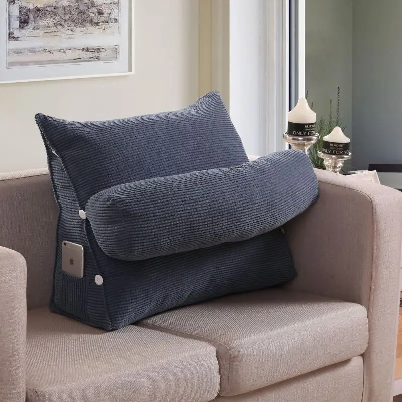 Большие диванные подушки треугольная спинка подушки гостиной подушки кровать подушка для отдыха Задняя поддержка Almofada подушки стульев 60KD013 - Цвет: see chart 9