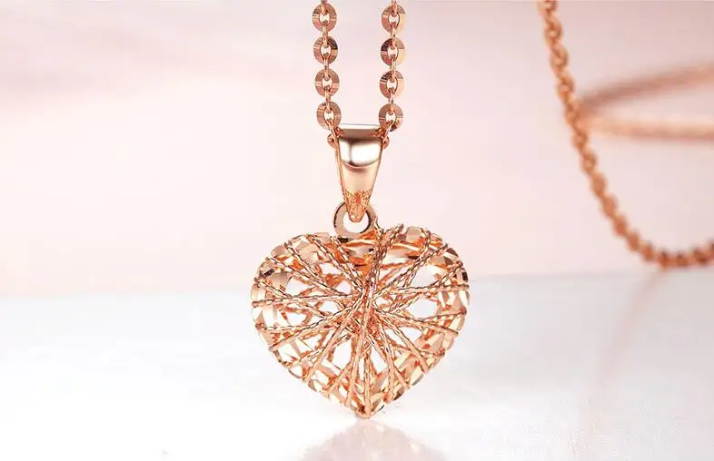 

Boraizy Elegant Real 18K AU750 Gold Hexagon Flower Charm Pendant Necklace Fine Jewelry Women Female Girls Gift party