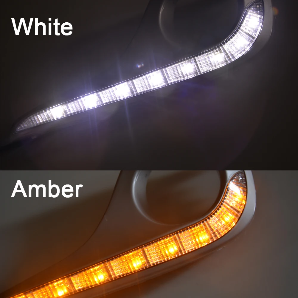  ECAHAYAKU Led Day Light DRL For Toyota Highlander 2012 2013 Car Daytime Running Light Fog Lamp Cove - 32835414939