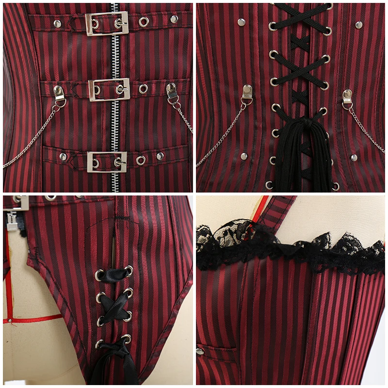 Miss Moly Steampunk Corset Gothic Dress Women Sexy Clothes Plastic Boned Cincher Bustier Burlesque Overbust lingerie Shapewear