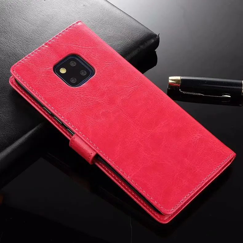 50 шт./лот для Huawei mate 20 pro Crazy Horse кожаный чехол бумажник телефона lite 20X honor