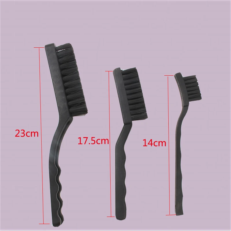 3pcsset Antistatic Brush crank Nylon Bristle Circuit board dust electrostatic brush PCB Board cleaning tool  (7)