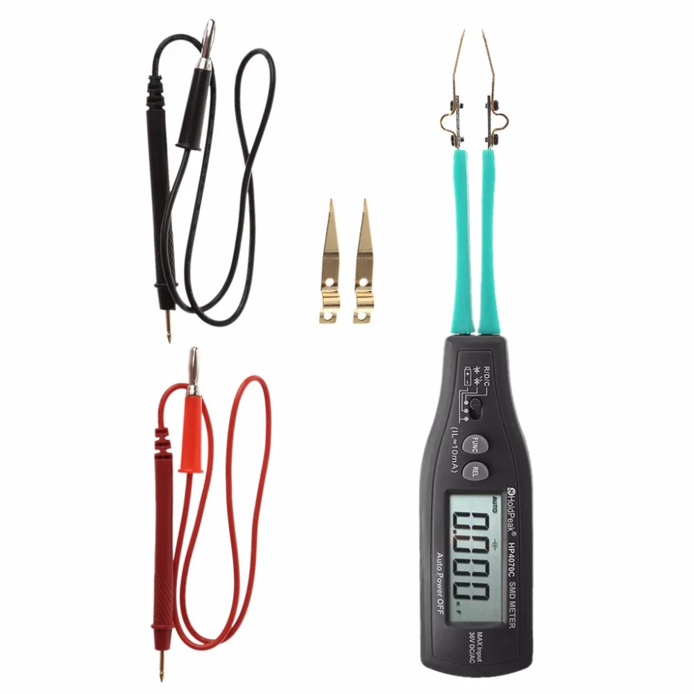 

HoldPeak High Reliability Digital Smart Tweezers Clamp SMD Tester Resistance Capacitance Diode Meters New 8A30049