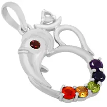 Слон Ганеш Ом АУМ индуистский Бог чакра кулон 925 пробы серебро CP198