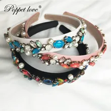 Для женщин Кристалл на голову для девочек Цветок Корона Венок Свадебные аксессуары для волос двойной пены Роза повязка на голову с цветочным узором