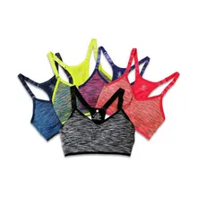 EMPITOR Women Fitness Yoga Sports Bra for Running Gym Straps Padded Top Athletic Vest Quick Dry Sport Bra for Women 5 Colors