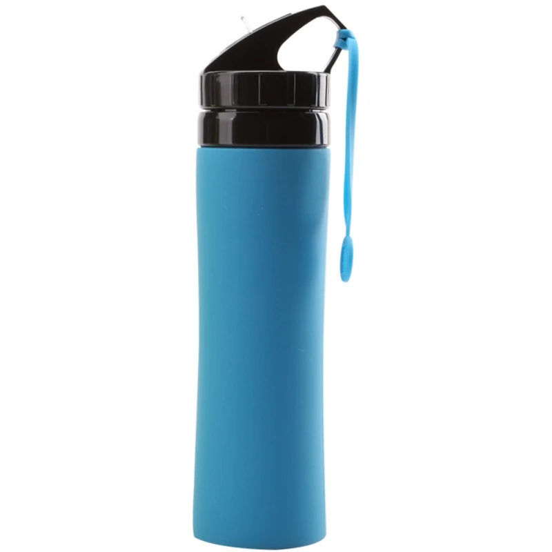 Outdoor Silicone water bottle folding large capacity kettle riding hiking Bottle