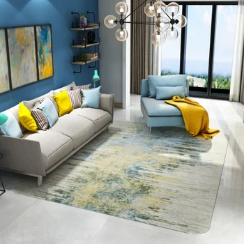 

Modern Simple Style Abstract Geometry Printing Rectangle Carpet Washable and Anti-slip Rug for Living room/Bedroom/Tea table mat