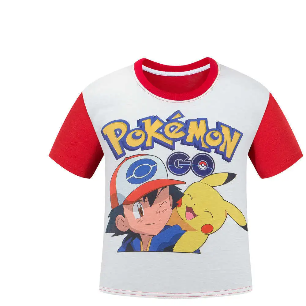 

2018 Summer POKEMON GO T Shirts For Boys Short Sleeve Tops Tee Kids Cartoon Clothes Children Streetwear Casual Baby Loves