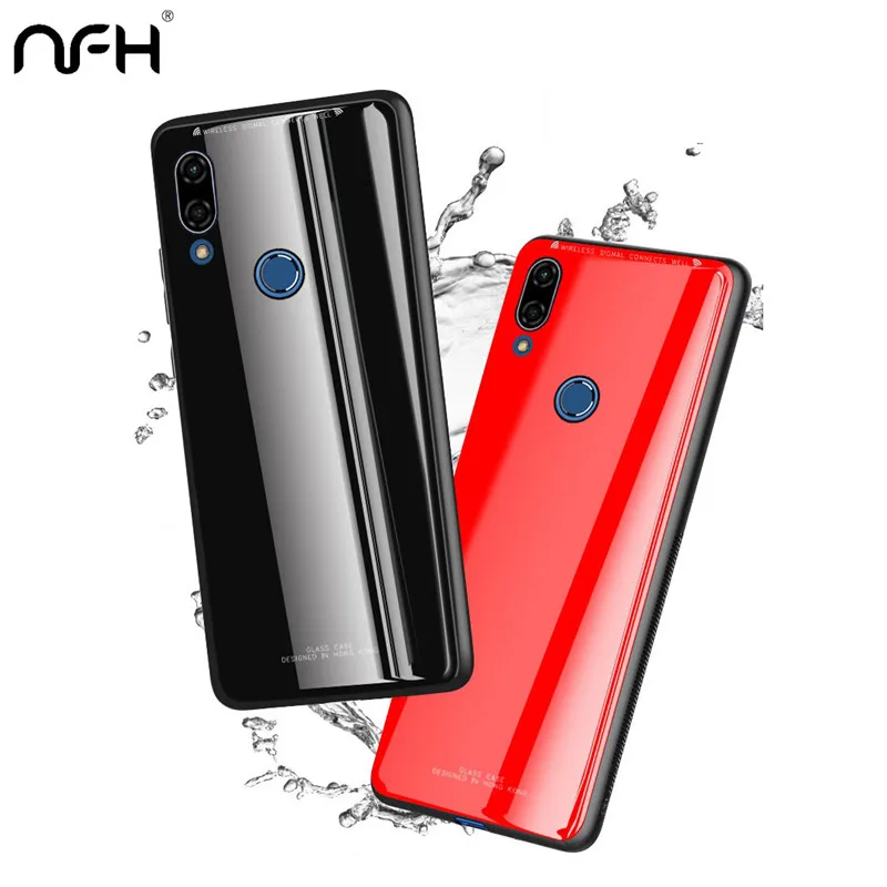 

For Huawei Honor 8X Max Case Luxury Tempered Glass Back Phone Cover On the for Huawei Y5 Y6 Y9 2018 Honor 8X 7A Pro 7C 9 Case
