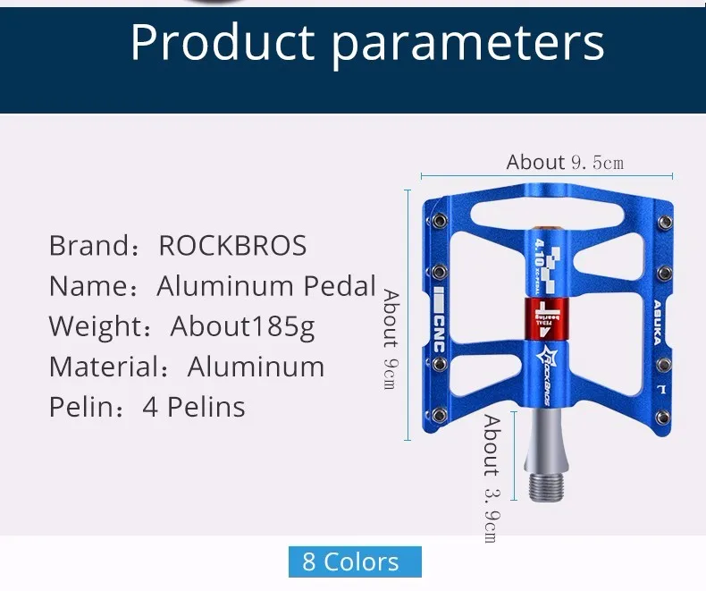 ROCKBROS 4 подшипника велосипедные педали противоскользящие сверхлегкие ЧПУ MTB горный велосипед педали герметичный Подшипник педали велосипедные аксессуары