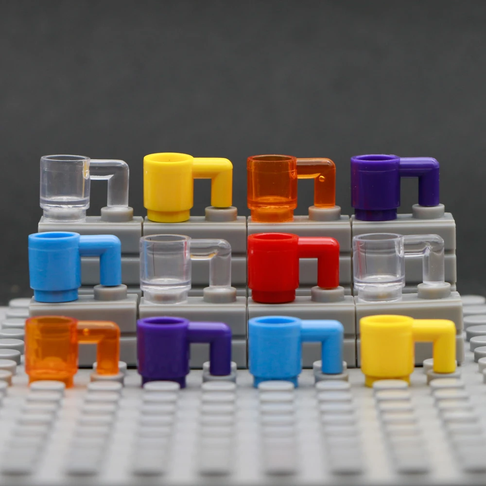 

City Accessories Cup Building Blocks Cup Beer Glass Mug Bottle Figure Assemble Parts Bricks Toys Compatible LegoINGlys Friends