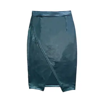 

Fashion Summer Skirts Women Solid Pencil Skirt Slim Hip Split Waist Midi Skirt