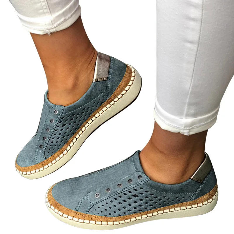 LASPERAL Adisputent Кроссовки Женская повседневная обувь удобные женские лоферы женская обувь на плоской подошве tenis feminino Zapatos De Mujer - Цвет: Blue B