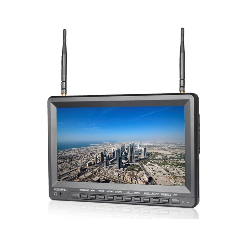 Feelworld PVR1032 10,1 дюймовый ips HD FPV монитор с DVR встроенным аккумулятором двойной 5,8G 40CH разнообразный приемник 10," беспилотные мониторы