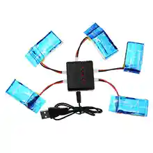 5 in 1 Balance Charger 5 Spare Li Poly Batteries 3.7V 850 mAh for X5C-1/ X5SC / X5SW RC Drone QuadCopter