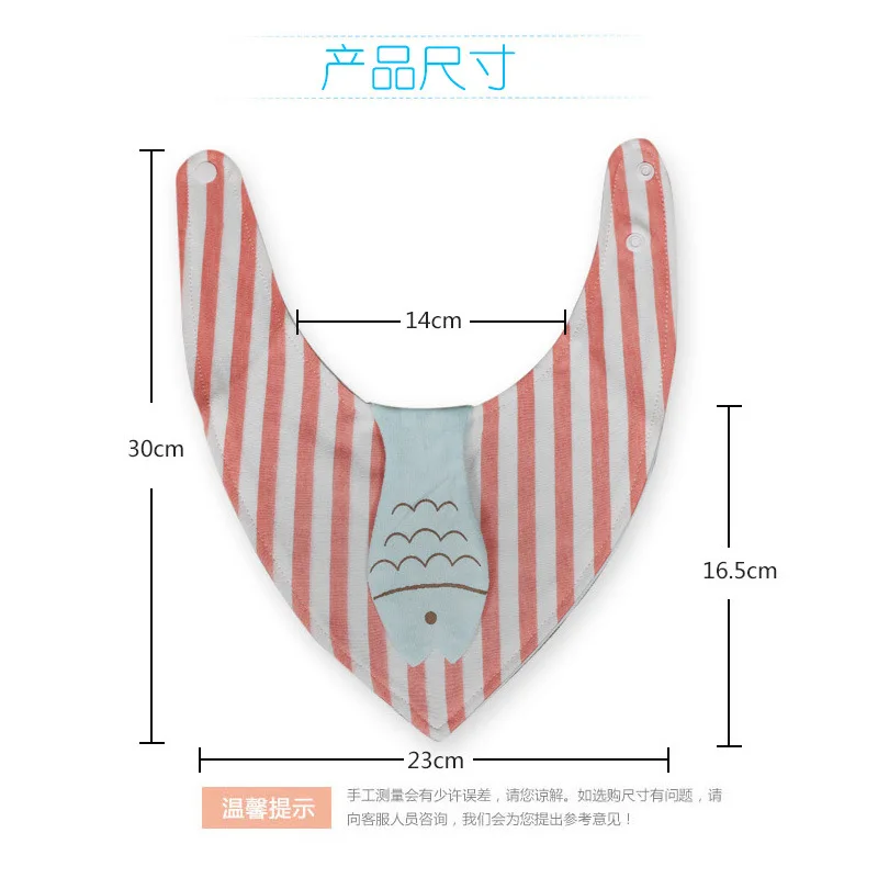 Высокое качество Мультфильм Детские нагрудники характер животных печати детская бандана нагрудники двойных слоев хлопка Полотенца младенческой шарф