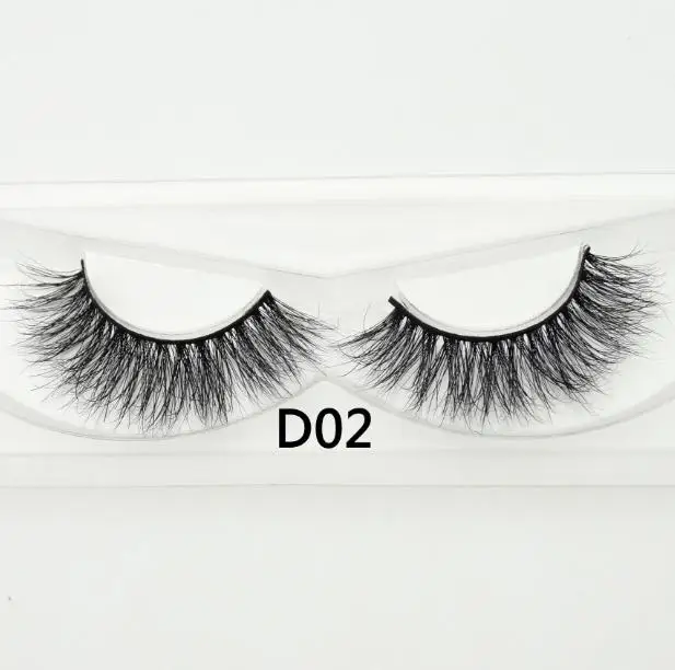 

Visofree False eyelashes natural 100% handmade False eye lashes glitter packing 1 pair box Makeup long sexy 3D Mink Lashes D02