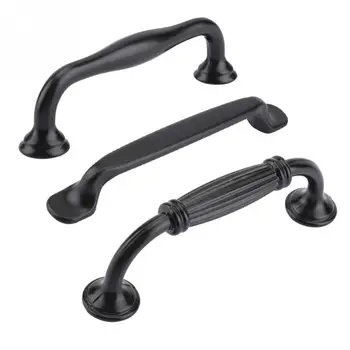 

Black Alloy Drawer Closet Wardrobe Cupboard Cabinet Pulls Sturdy Door Handle for Cabinet Wardrobe Drawer Kitchen Cupboard