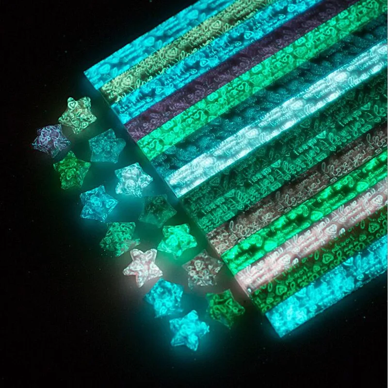 Luminous Handcraft Origami Lucky Star Paper DIY Strip Folding Glow In