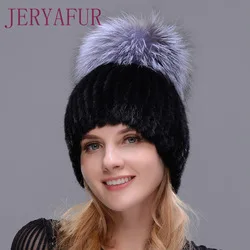 JERYAFUR, русская зима, женская теплая и теплая шапка из меха норки, шапка ручной работы, зимняя шапка, декоративная шапка, Лыжные шапки