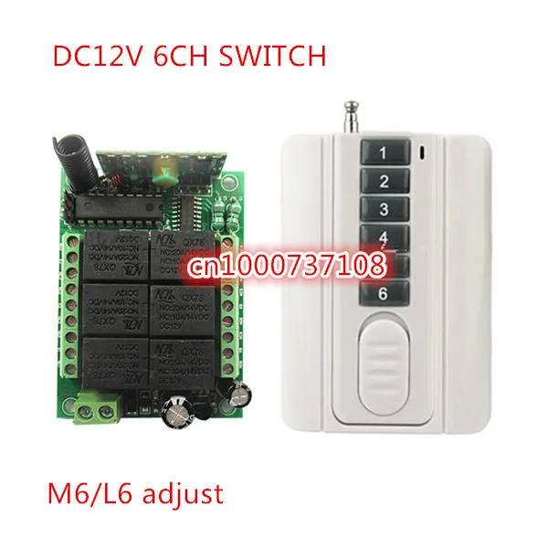 

DC12V 6 channel rf wireless remote control switch 315mhz/433mhz digital remote control switch Made in AK company