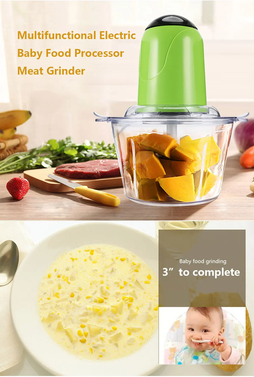 Multifunctional Electric Food Processor Meat Grinder
