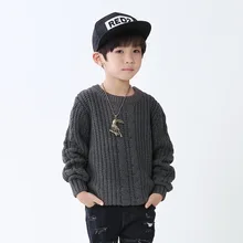 Осенне-зимний свитер высокого качества; свитер; Детский свитер; однотонная корейская детская одежда