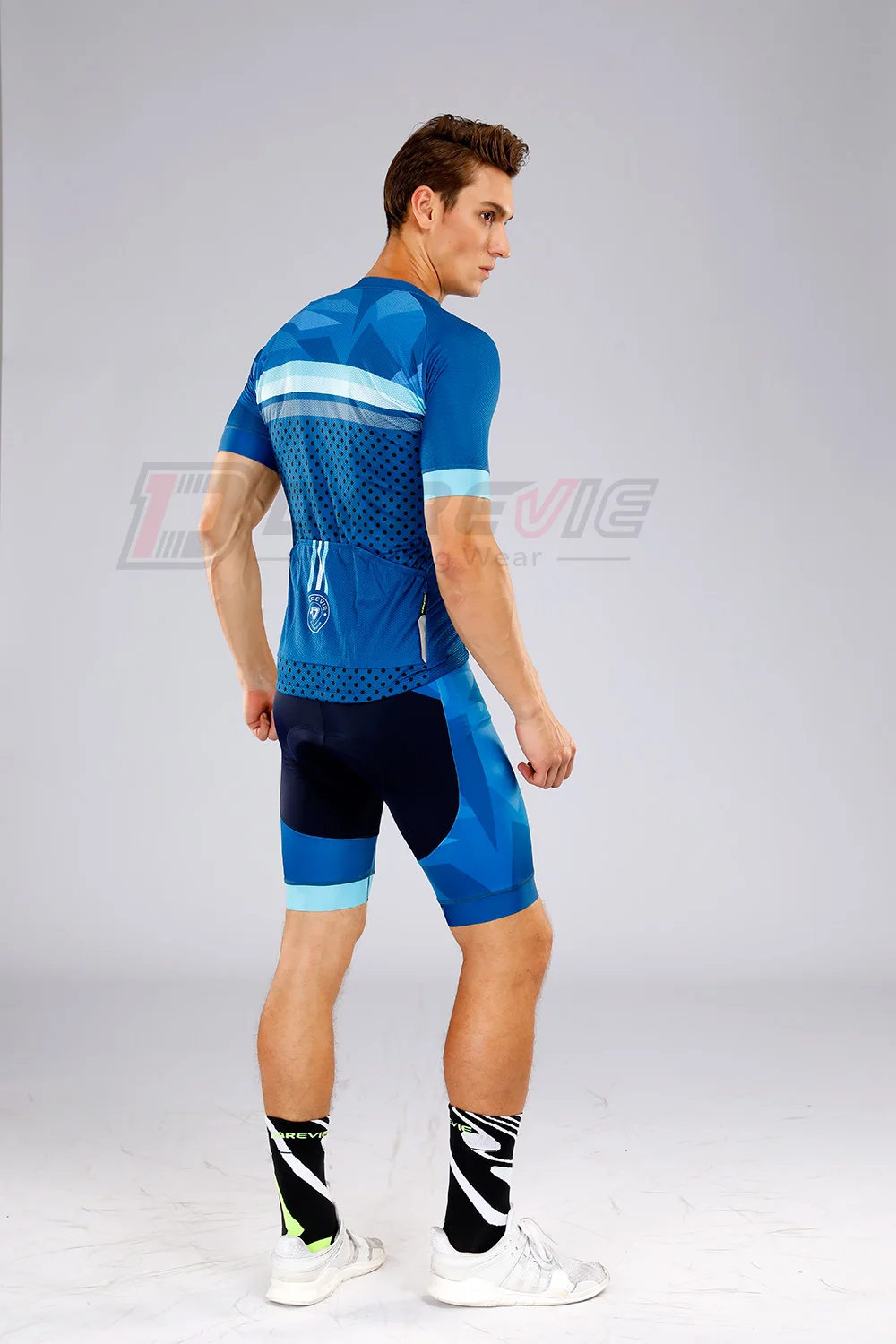 Darevie синий комплект для велоспорта, велосипедная Джерси-накладка, противоударные велосипедные шорты, дышащие комплекты одежды для велоспорта, командная форма для велоспорта