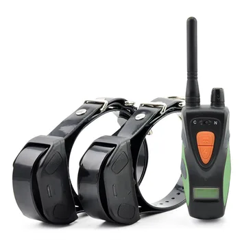 PET617 Pet Dog Training Electric Collar Remote Control 600M Static Shock Vibration LCD Screen Waterproof Rechargeable For 2 Dogs