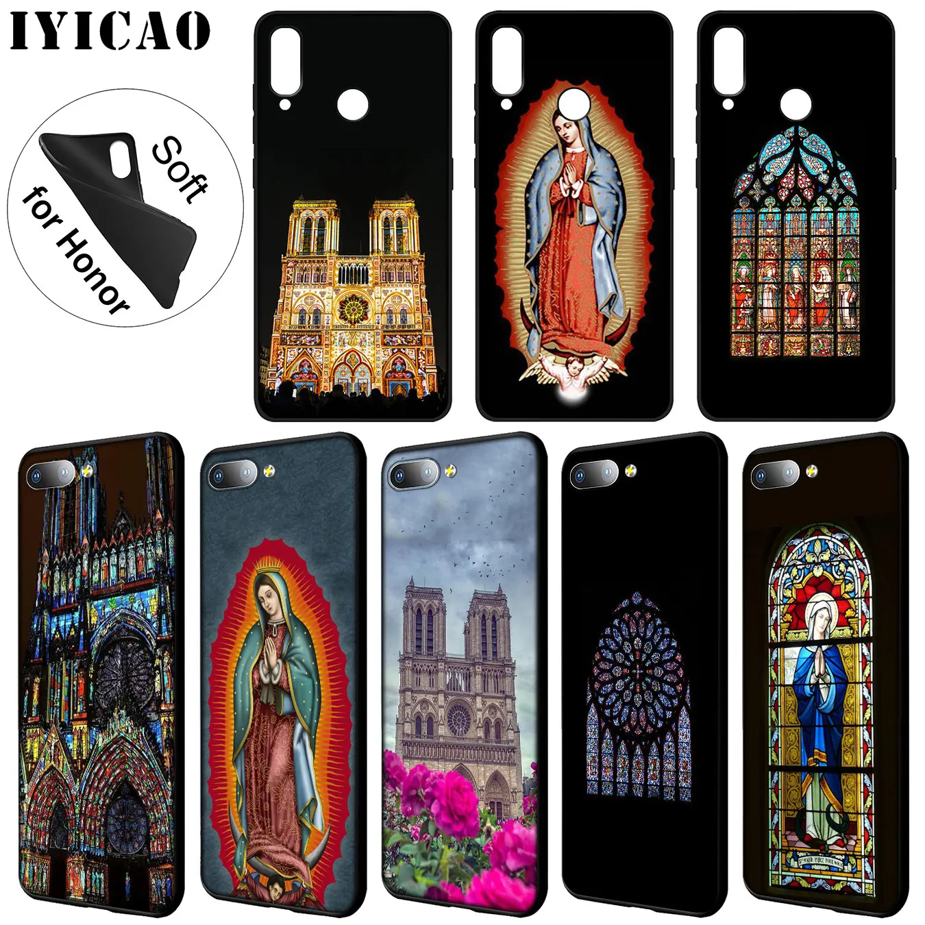 Notre Dame de Paris The Virgin of Guadalupe Soft Case for Huawei Y9 Y7 Y6 Prime 2019 Honor 20 8C 8X 8 9 9X 10 Lite 7C 7X 7A Pro |